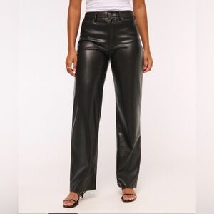 Abercrombie & Fitch Black Vegan Leather Pants